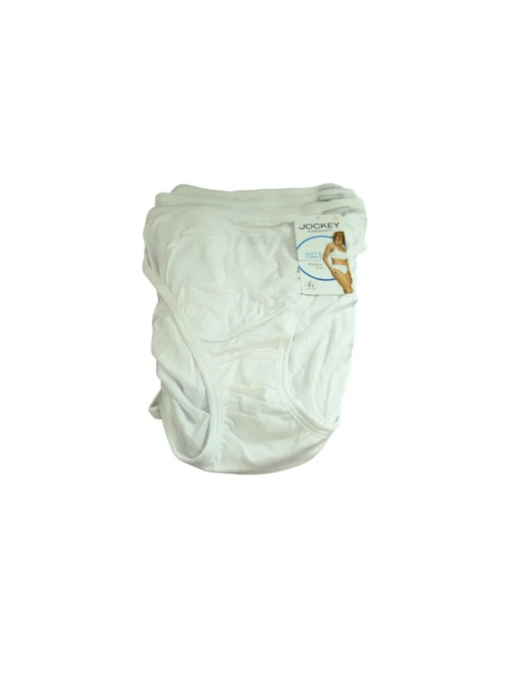 NWT Jockey Set of 3 Supersoft Soft & Comfy French Cut Panties Sz L/7 White